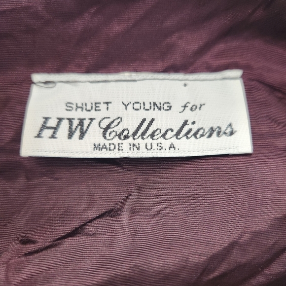 80s VINTAGE SHUET YOUNG For HW, Black Floral Velour Teddy Jacket, US Women's 6 - Picture 7 of 12